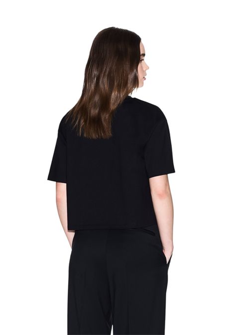 Cropped T-shirt with appliqués ARMANI EXCHANGE | T-shirt | XW001364 AF15085UC001